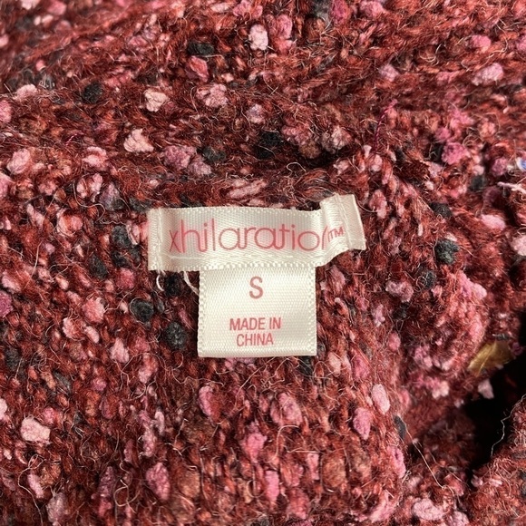 XHILARTION PULLOVER PURPLE KNIT CHUNKY SWEATER CRISSCROSS DETAIL SIZE SMALL - Picture 3 of 7